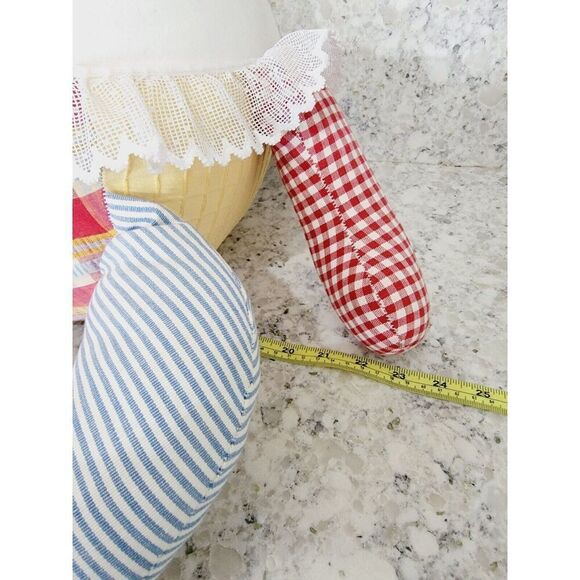 Humpty‎ Dumpty Nursery Rhyme Plush Large 24x23 Vintage 80's Stuffed Toy Heavy - Picture 9 of 11